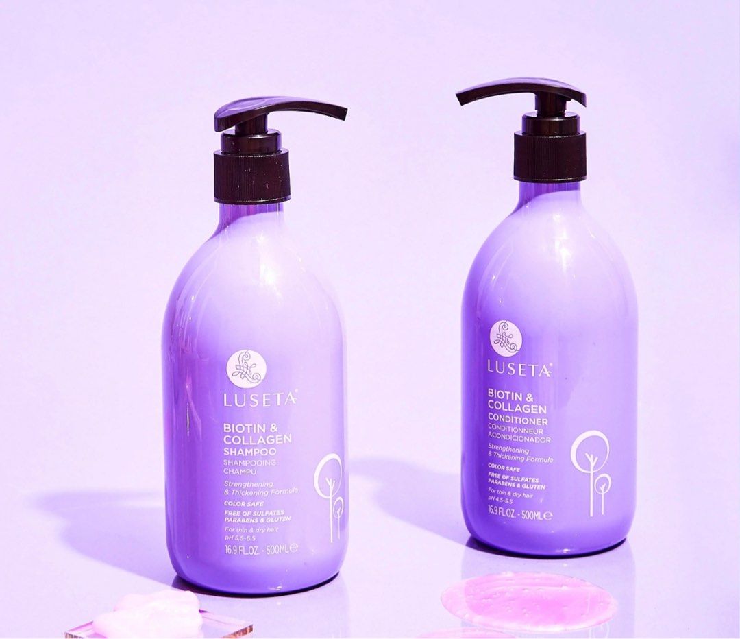 Luseta Biotin Collagen Shampoo & Conditioner Set 500ml, Beauty