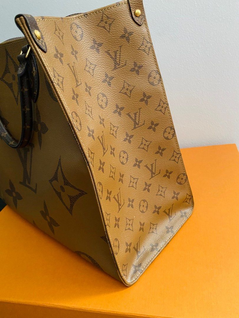 NWT Louis Vuitton On-The-Go Gm Size Bag Cognac OTG TOTE Handbag
