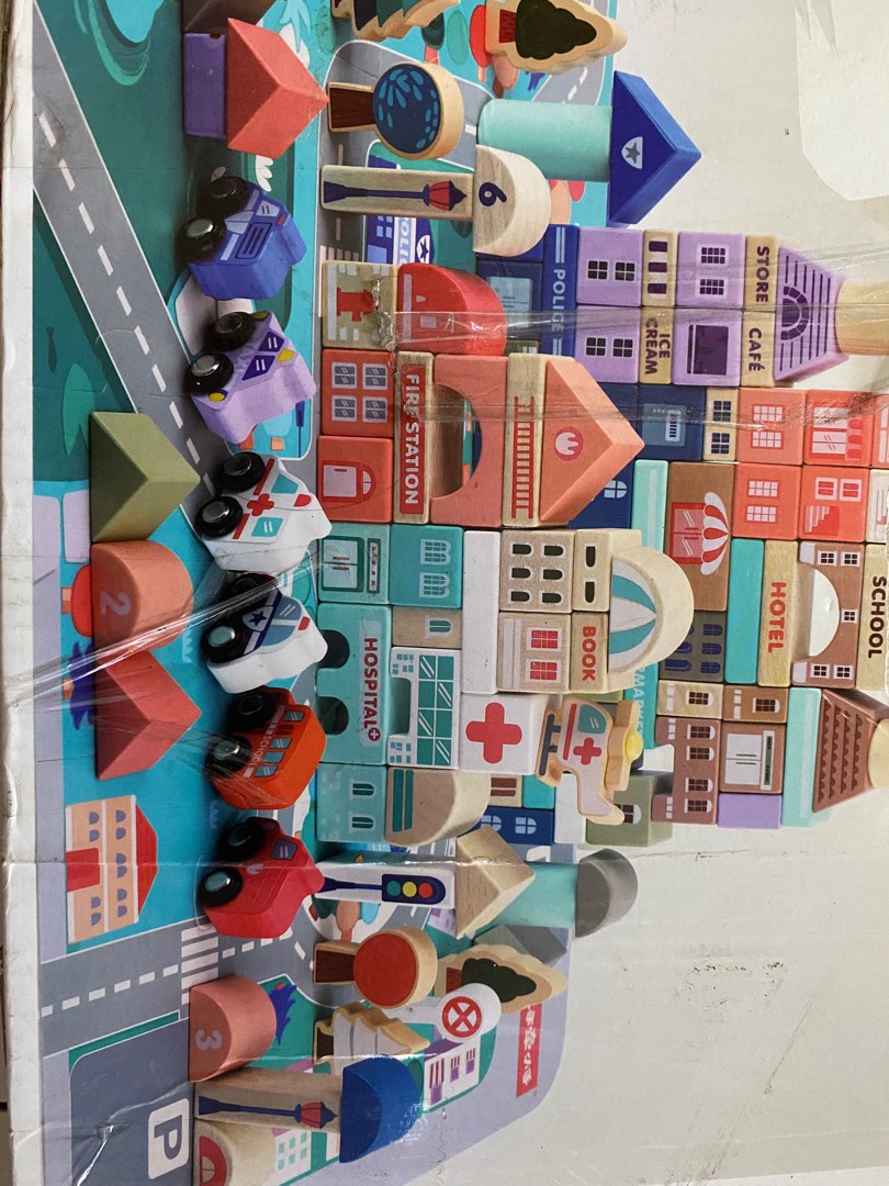Magic color city building blocks best sale
