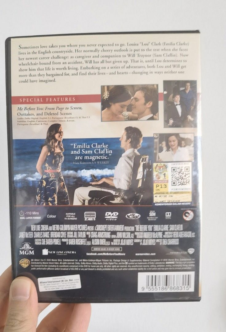 Me Before You DVD, Hobbies & Toys, Music & Media, CDs & DVDs on Carousell