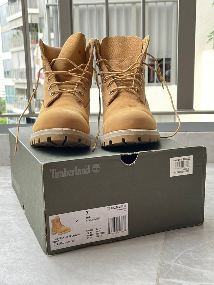 Men s Timberland Premium 6 Waterproof Boot MD Beige Nubuck