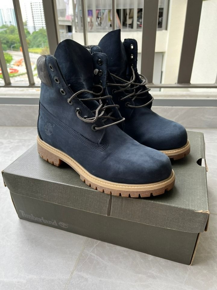Blue timbs mens best sale