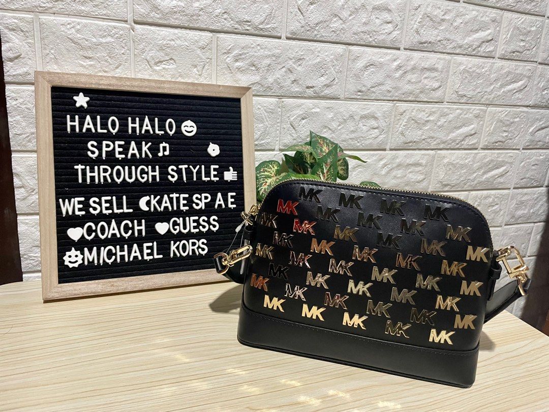 MICHAEL Michael Kors Jet Set Monogram-print Chain-strap Faux-leather Pouch  Bag in Natural