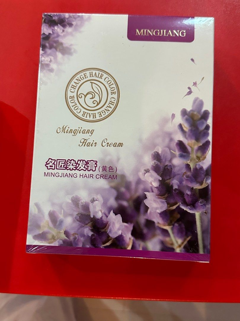 Ming Jiang Colour Hair Cream.(natural black colour & yellow colour