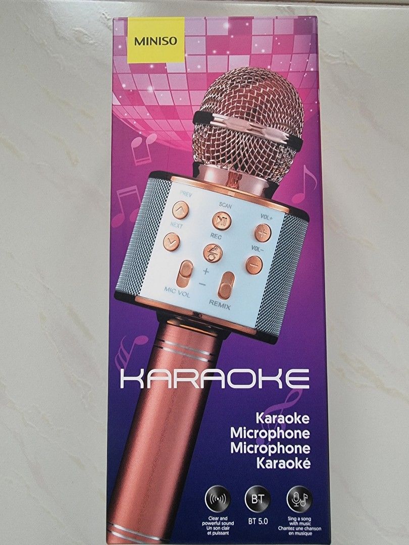 Miniso karaoke microphone, TV & Home Appliances, TV & Entertainment
