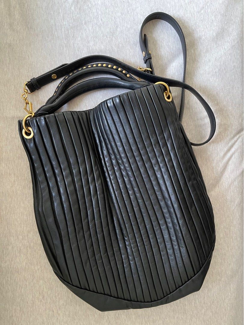 Miu miu leather tote deals