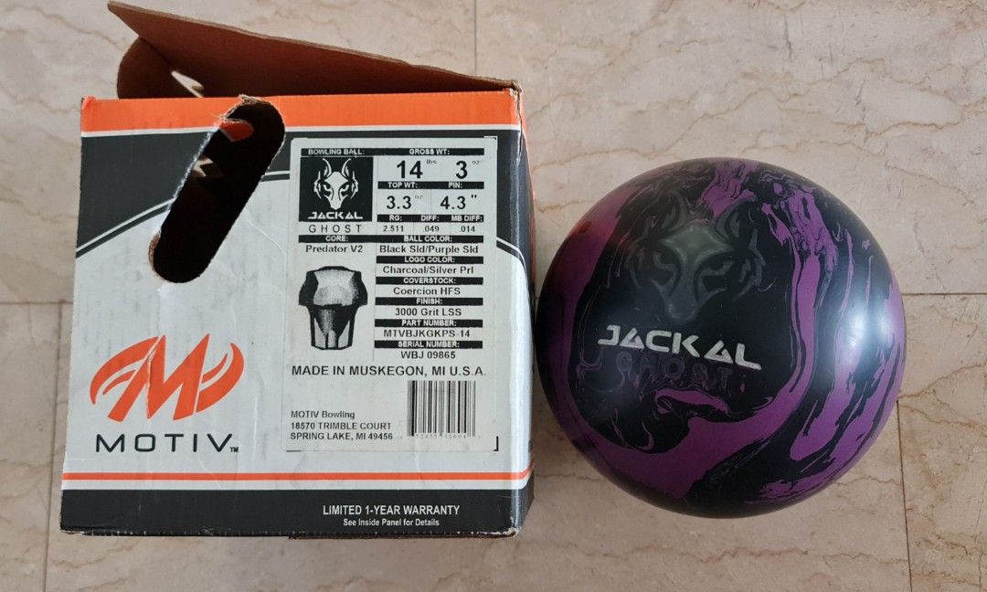 Motiv Jackal Ghost Bowling Ball Brand New No Holes Drilled 14lbs