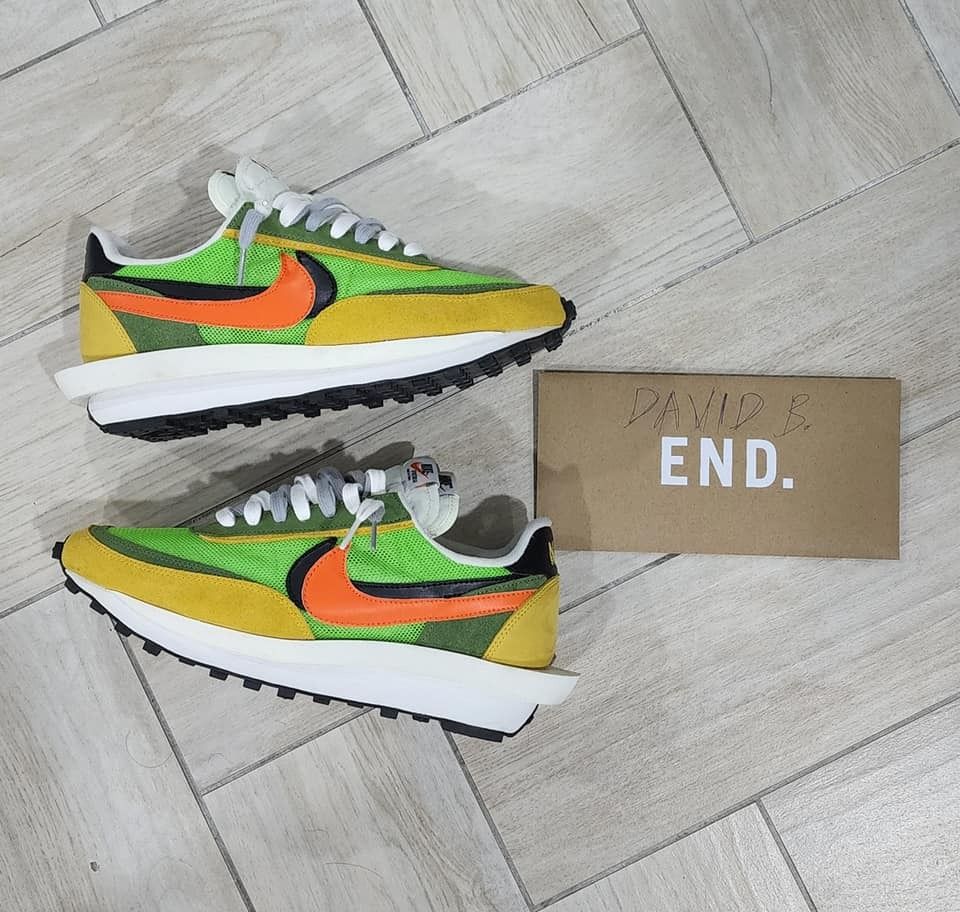 Sacai nike waffle green store