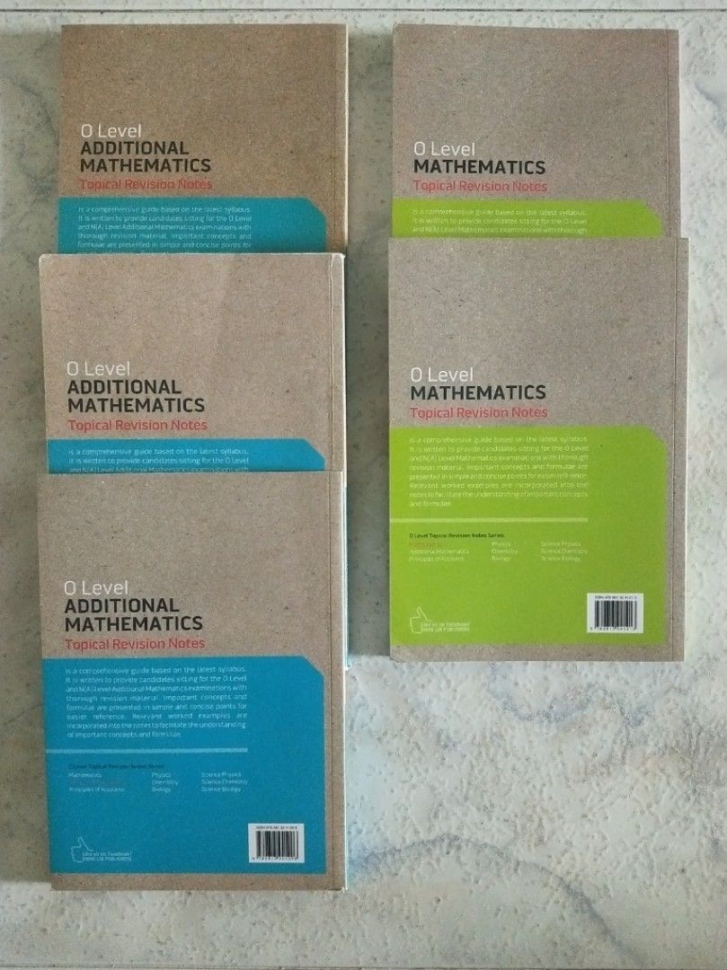 O Level Mathematics & Additional Mathematics Topical Revision Notes ...
