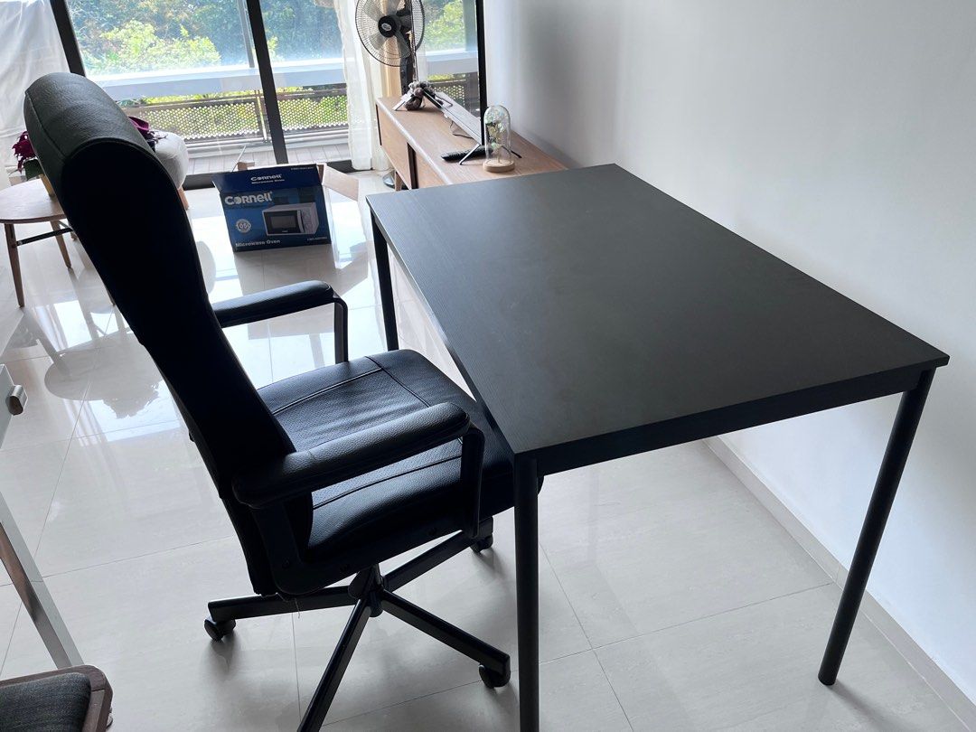 Office table and chair, Furniture & Home Living, Furniture, Tables