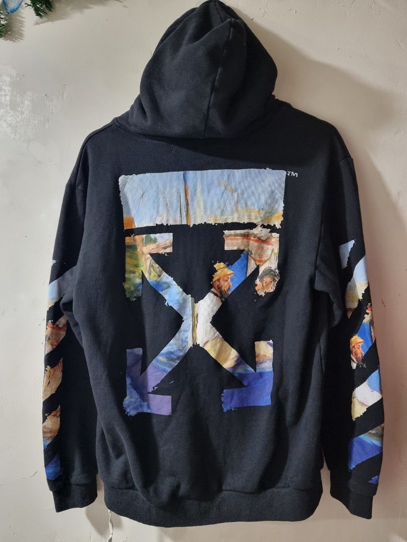 OFF WHITE painting printing arrow patern zipper black Men s