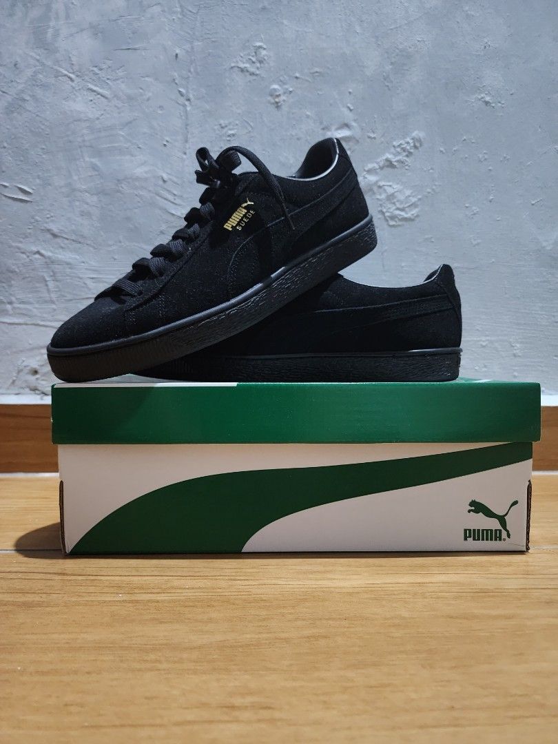 Puma suede hot sale full black