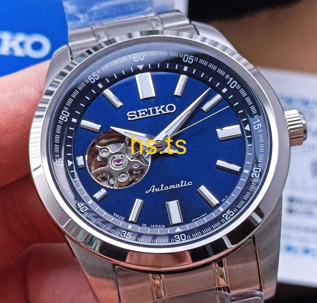 🔥Rare JDM! Seiko Presage Open Heart Blue Automatic Sports Watch SCVE053,  Men's Fashion, Watches & Accessories, Watches on Carousell