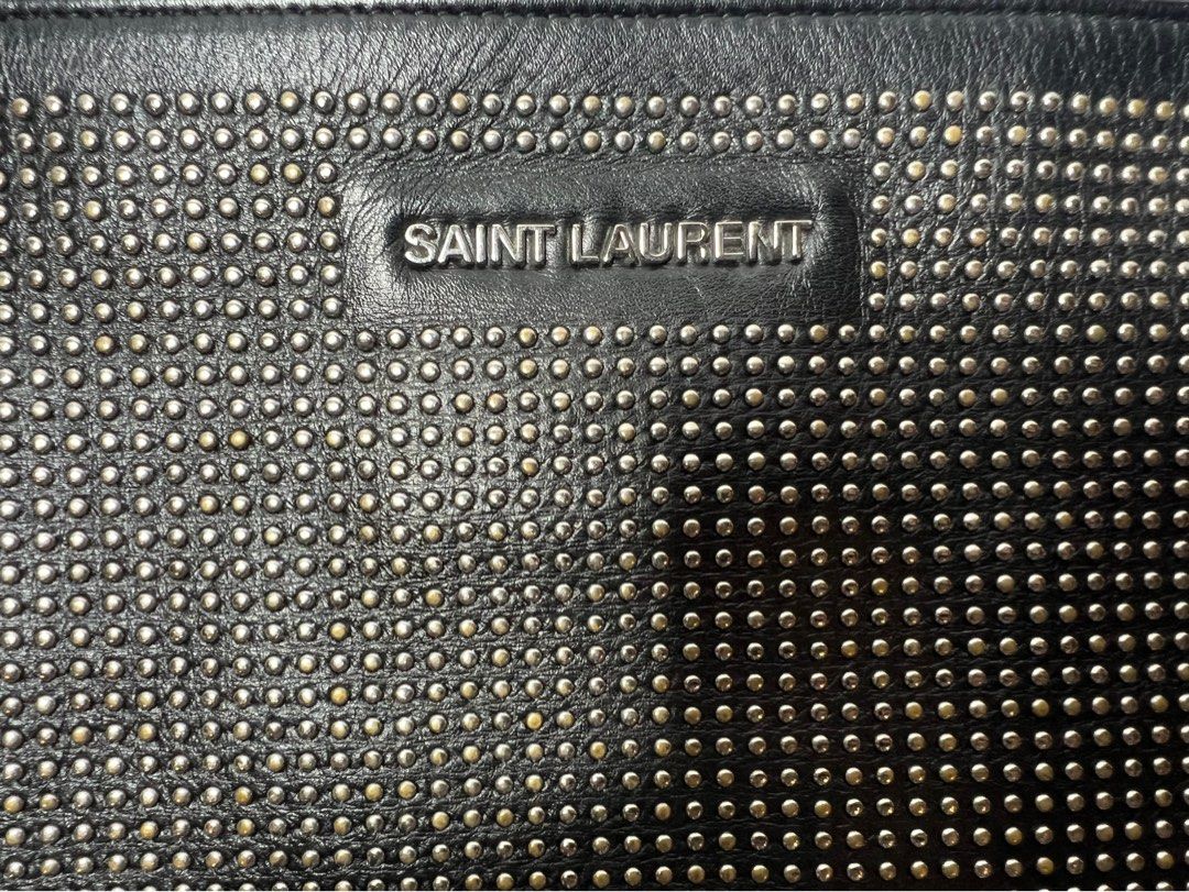 Ysl studded clutch outlet