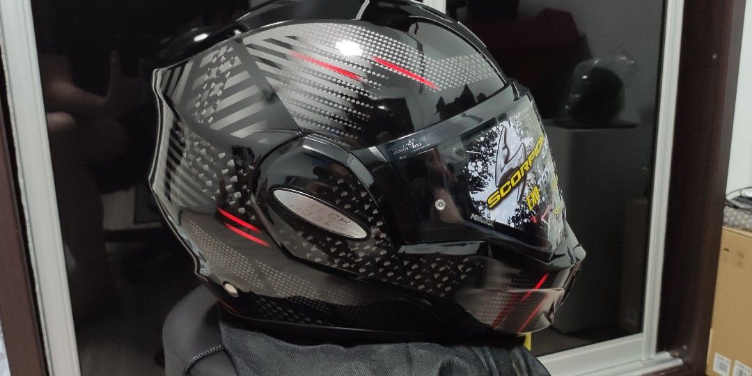 Scorpion Exo tech Pulse Red M Modular Helmet Motorcycles