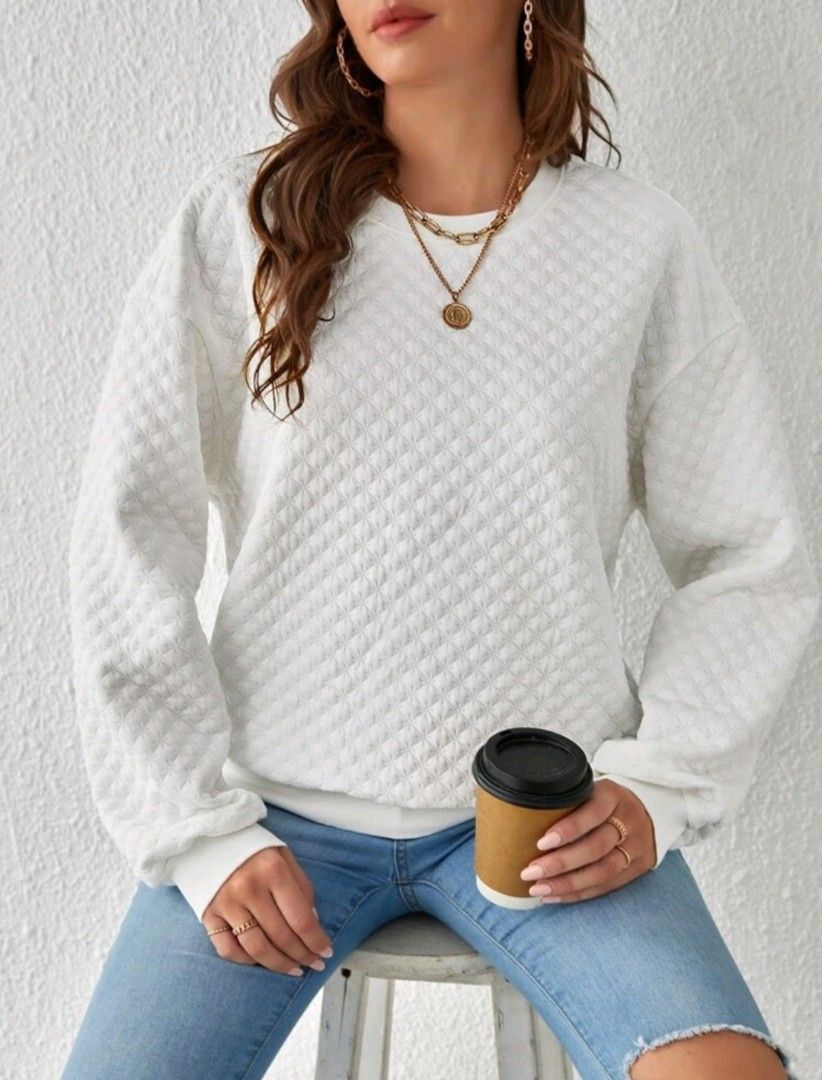 SHEIN Drop Shoulder Solid Sweatshirt Pullover Jacket Medium size