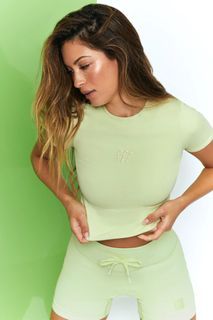 STAY ON TOP Baby Tee In Lime