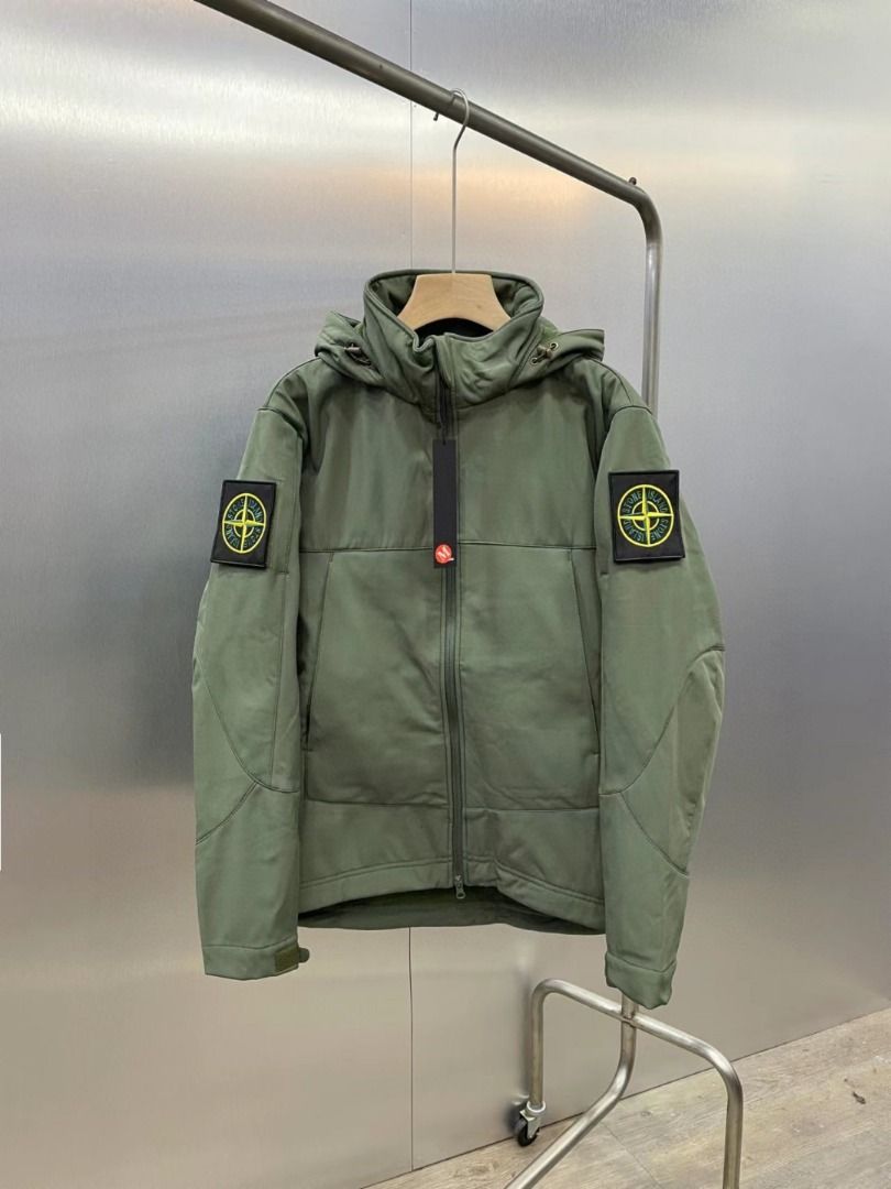 STONE ISLAND石頭島22ss秋冬加絨加厚戶外機能衝鋒衣夾克外套, 男裝