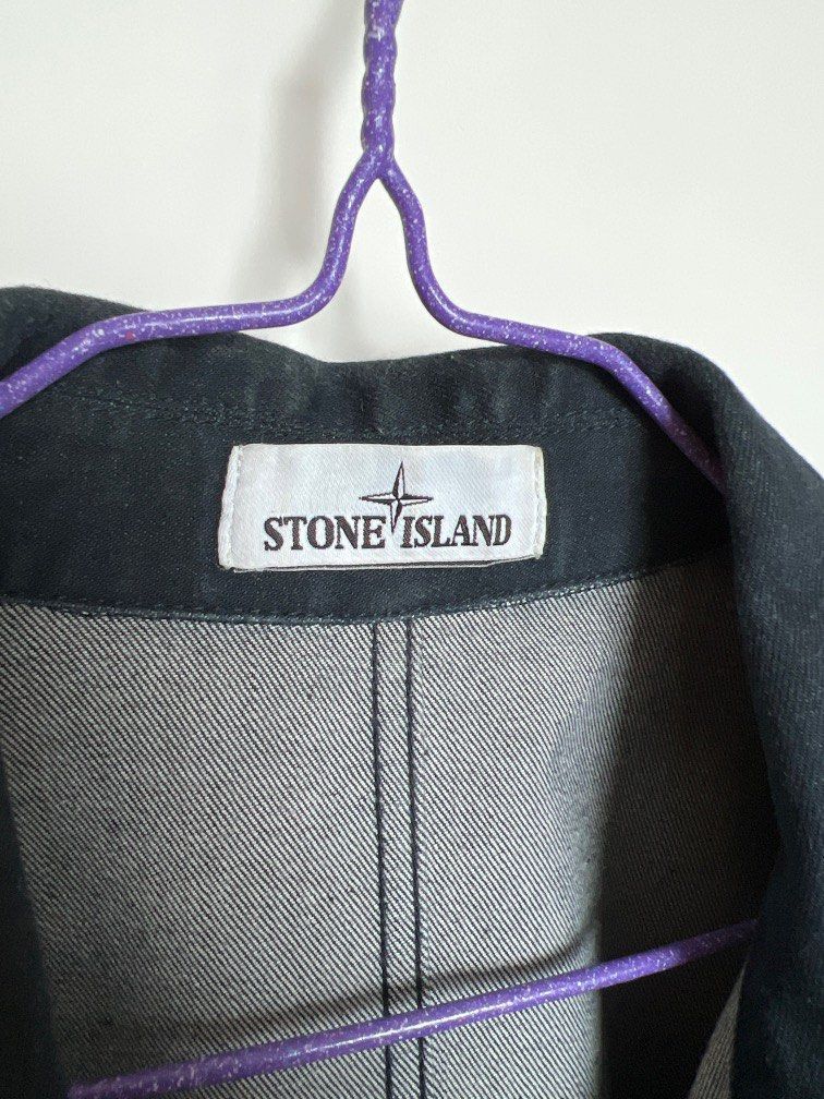 Stone island foam resin treated denim cheap