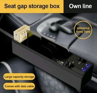 STORAGE BOX CAR SEAT GAP WITH CABLE
