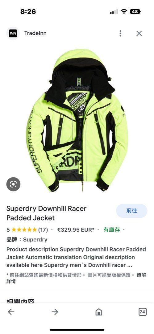 Superdry downhill racer padded clearance