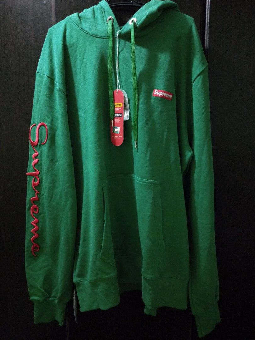 Pink green supreme hoodie on sale