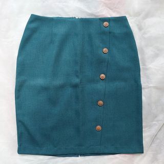 Teal Pencil Skirt