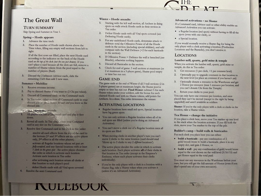 The Great Wall Dragon Pledge AllIn Kickstarter Board Game, Hobbies