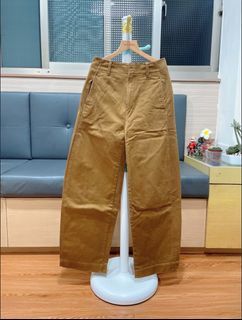 Uniqlo u 繭型褲 深棕58cm 寬版褲 蘿蔔褲 長褲