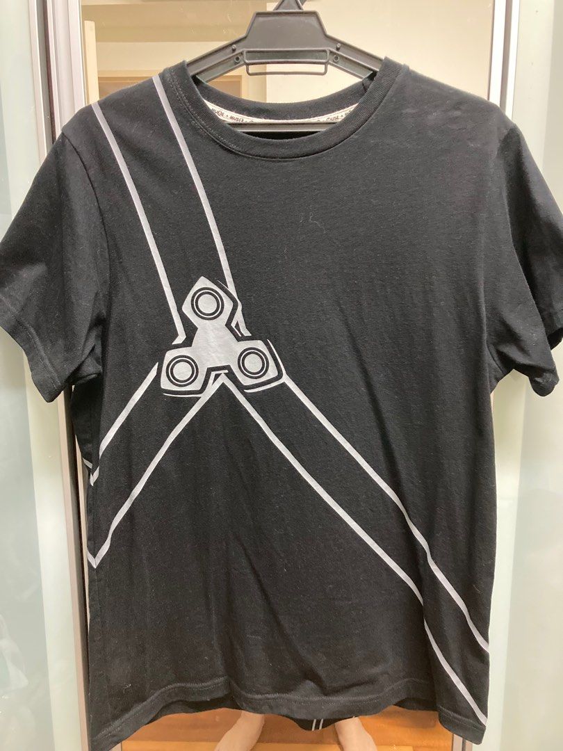 Used SAO Sword Art Online Kirito attired T shirt L Size Men s