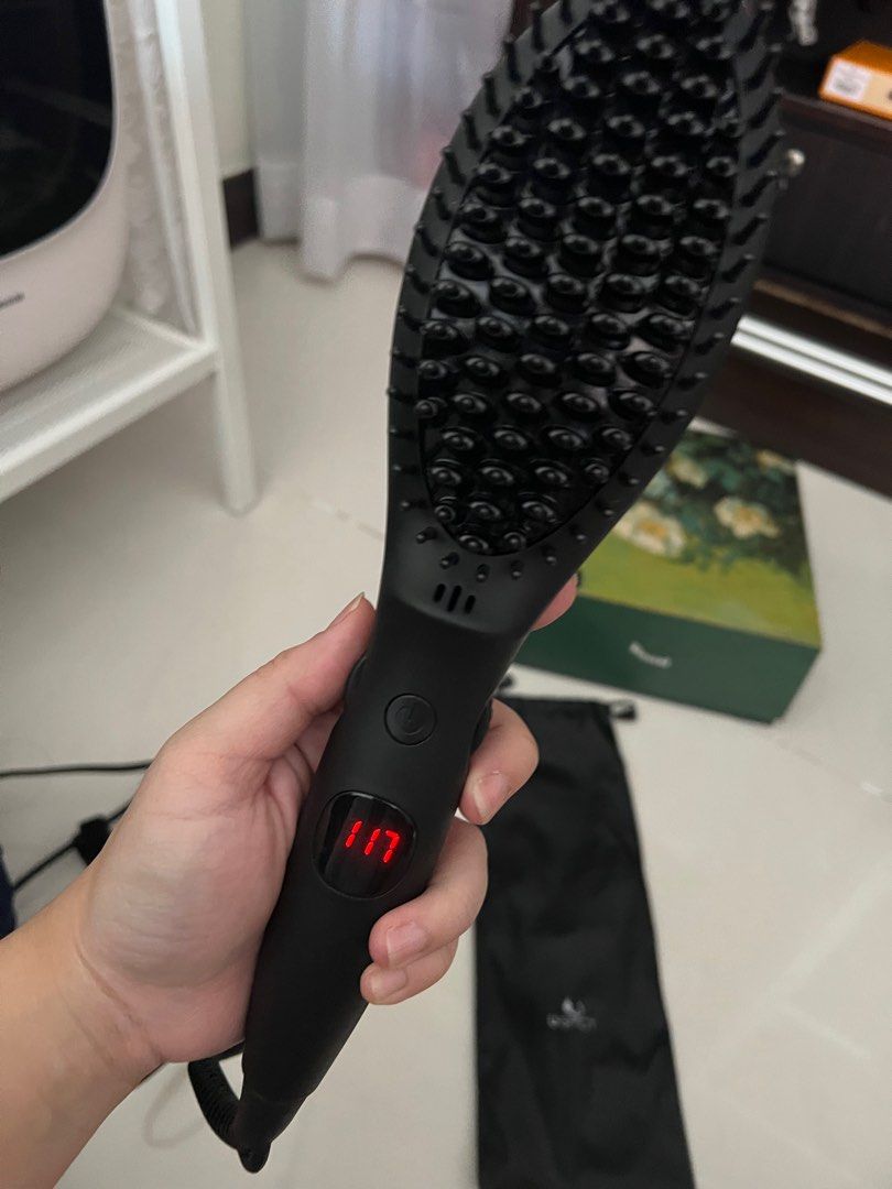 Uspicy hair iron brush hot sale