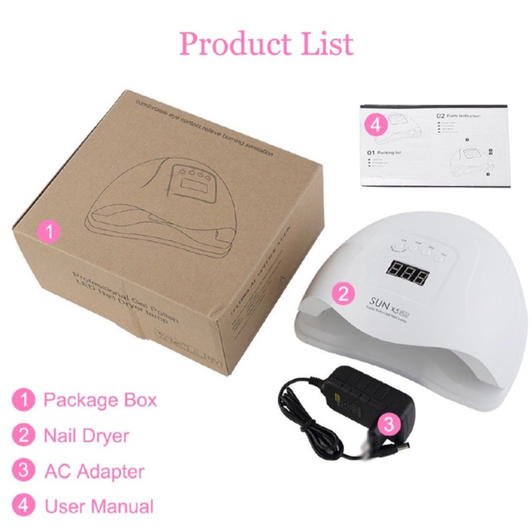 UV Nail Dryer Set, Beauty & Personal Care, Hands & Nails on Carousell