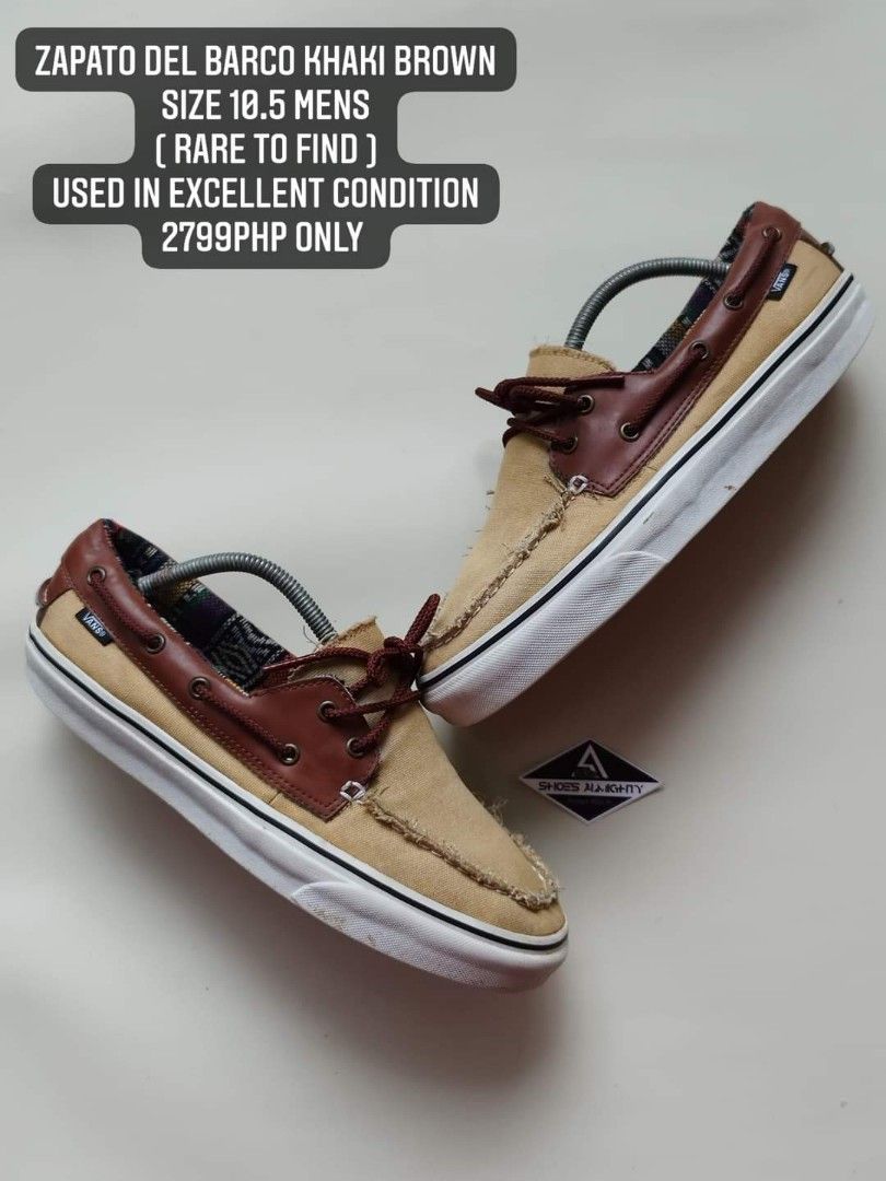 Vans zapato del barco khaki deals