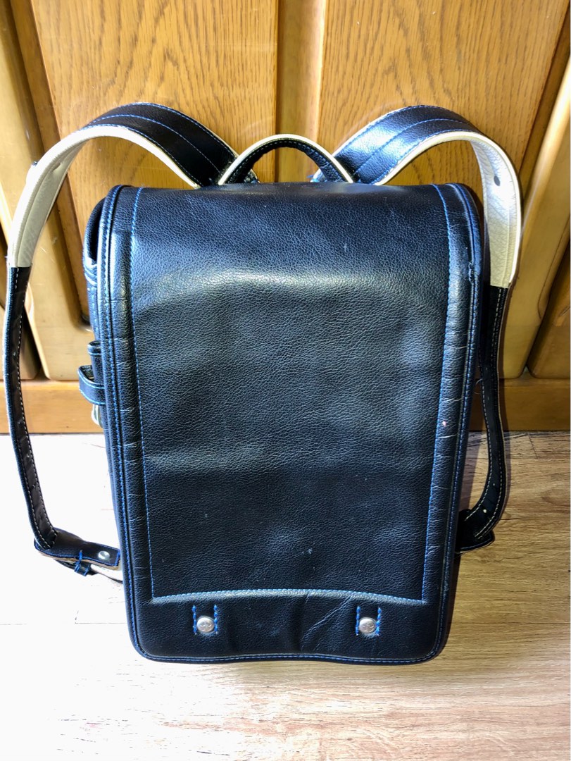 Vintage Randoseru Black Japanese Backpack, Men's Fashion, Bags