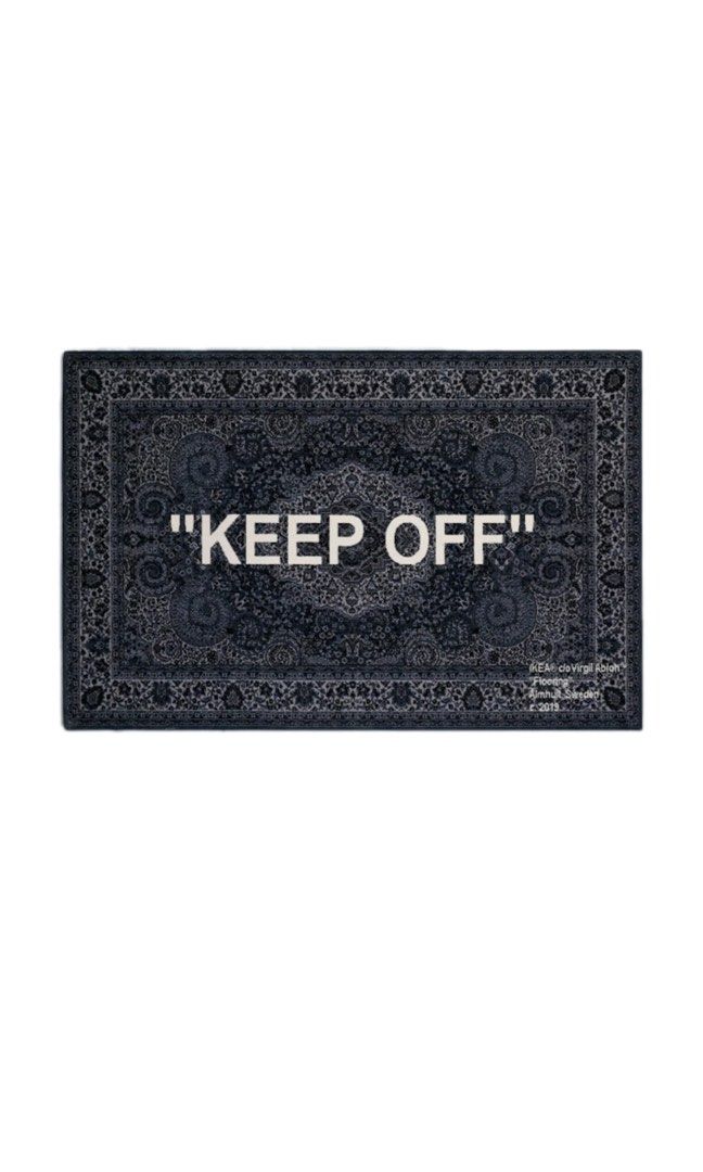 Virgil Abloh x IKEA “KEEP OFF” Rug 133x195 CM, Luxury, Accessories on  Carousell