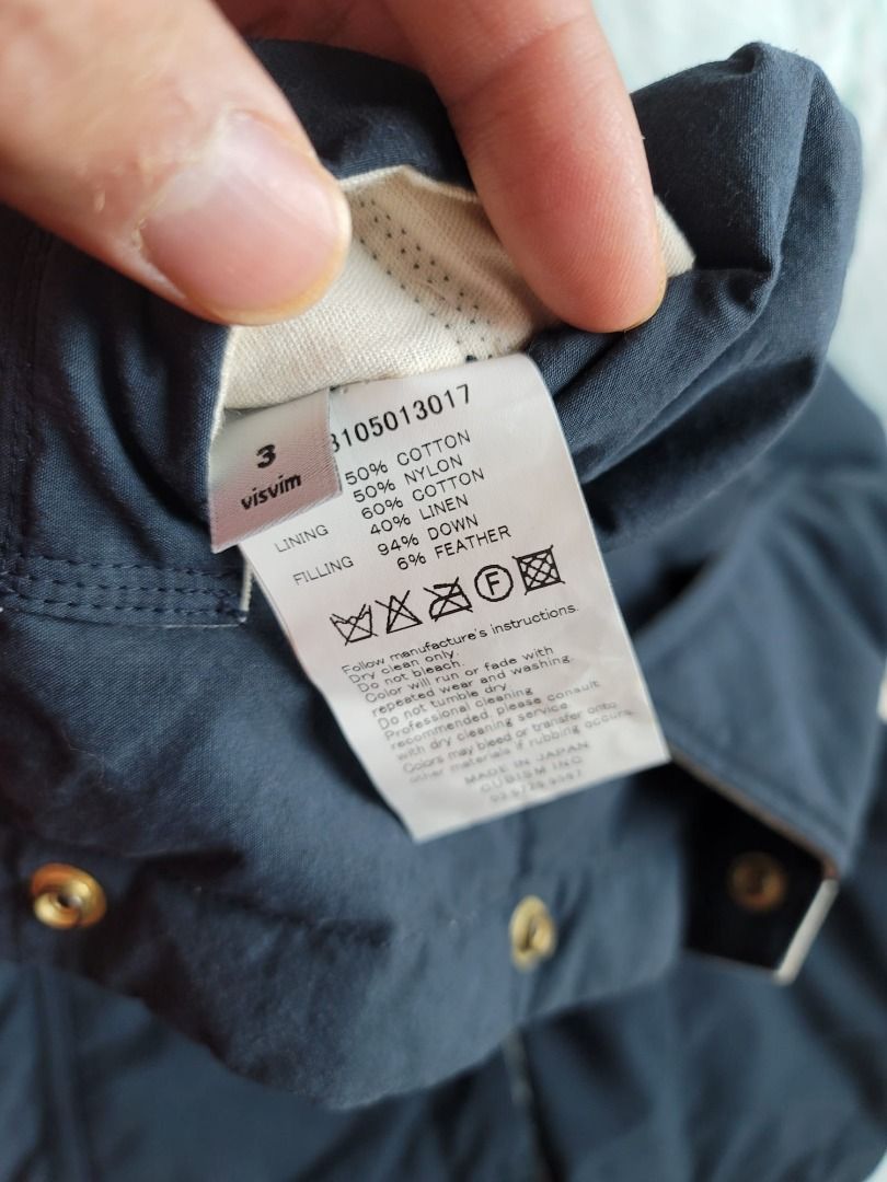 Visvim 13AW Kerchief Down Reversible Jacket JKT Navy Size 3 M