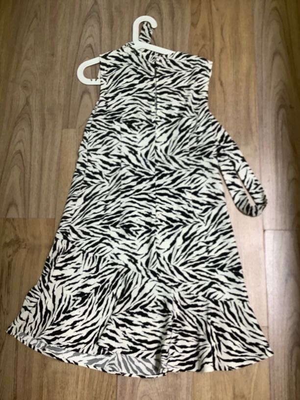 Warehouse zebra print flippy dress
