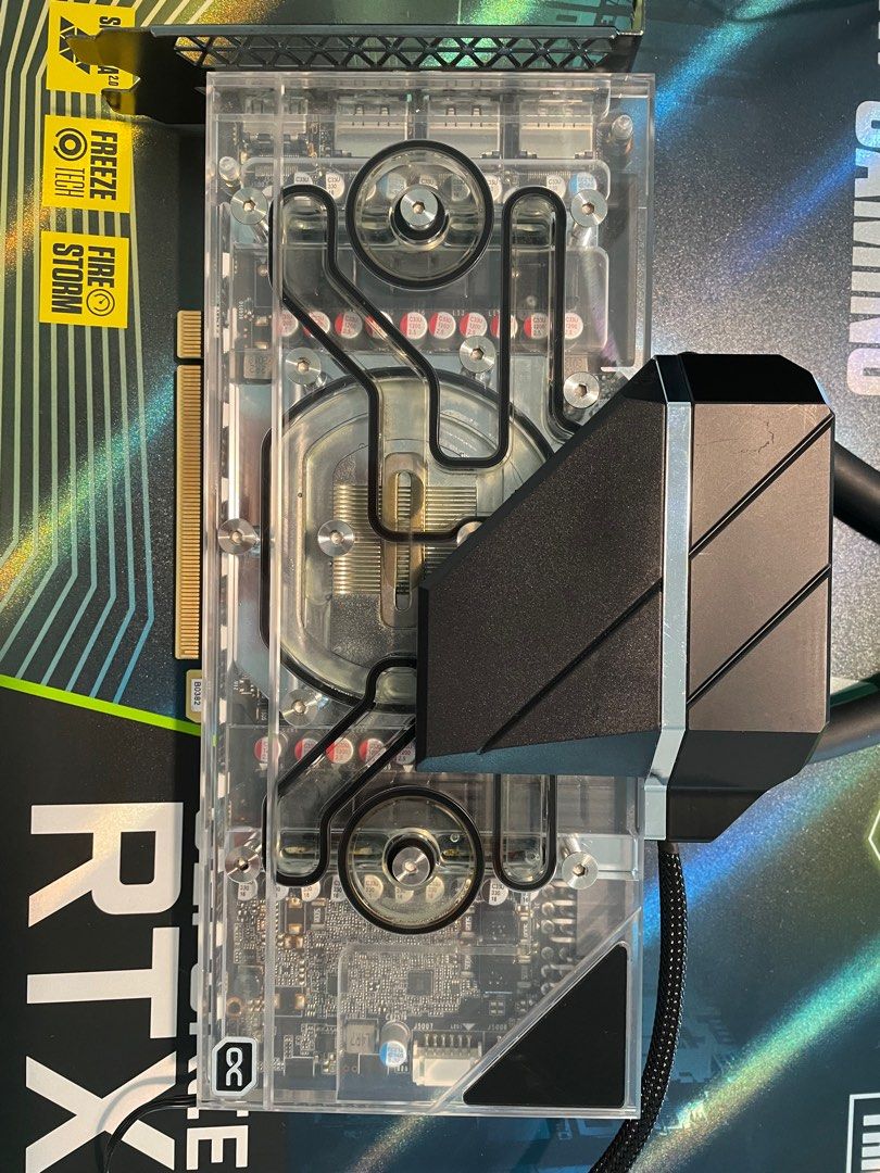 Water cooled Zotac RTX 3090 Trinity, Computers & Tech, Parts