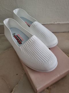 Women White Woven Shoe Size 37