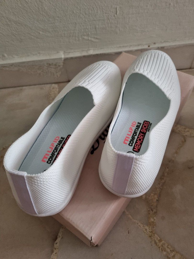 Women White Woven Shoe Size 37 Women s Fashion Footwear