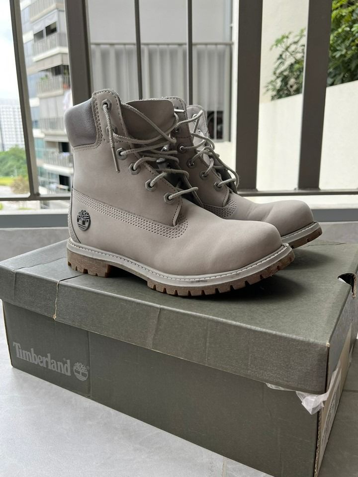Women s Timberland Premium 6 Waterproof Boot Grey Metallic