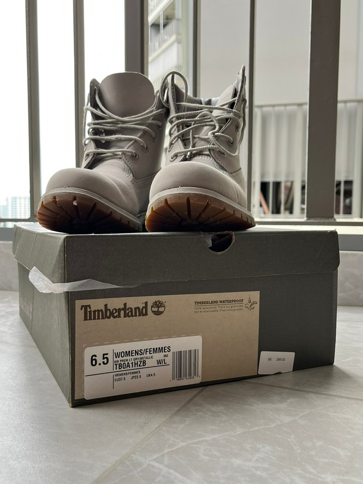 Women s Timberland Premium 6 Waterproof Boot Grey Metallic