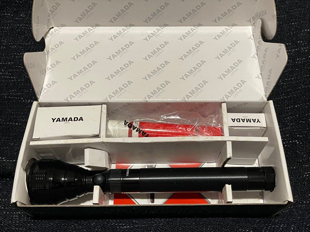 YAMADA Long Range LED Rechargeable Flashlight, for Sale, Furniture