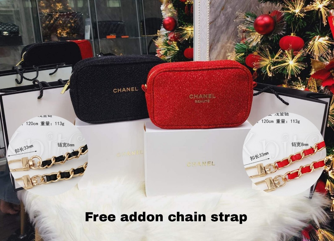 2023 SALE! AUTH. CHANEL HOLIDAY GIFT POUCH (20cm), Luxury, Bags & Wallets  on Carousell