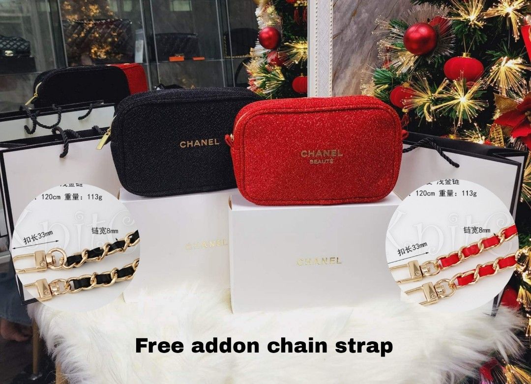 🎆2023 SALE!🎆 AUTH. CHANEL HOLIDAY GIFT POUCH (20cm)