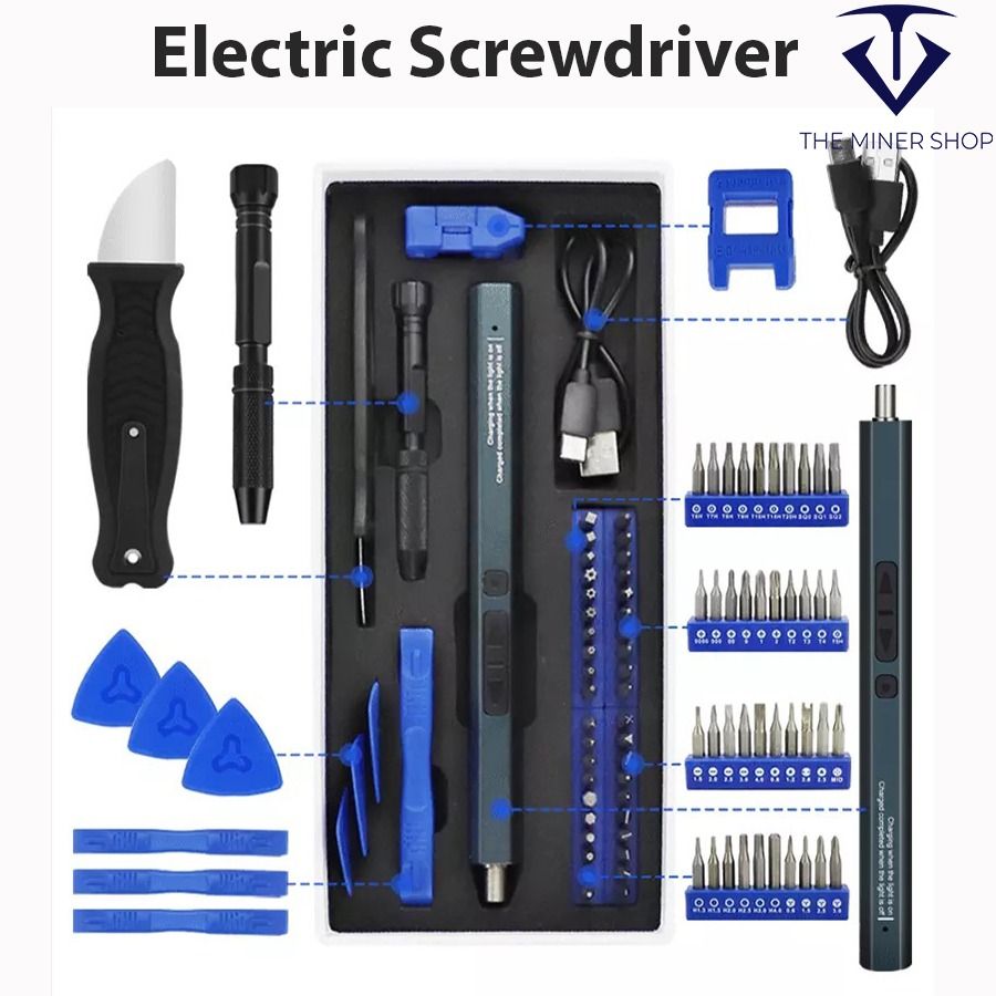 Small electric screwdriver set hot sale