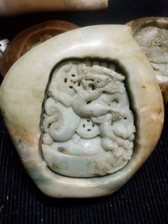 河南玉雕原礦（龍如意）