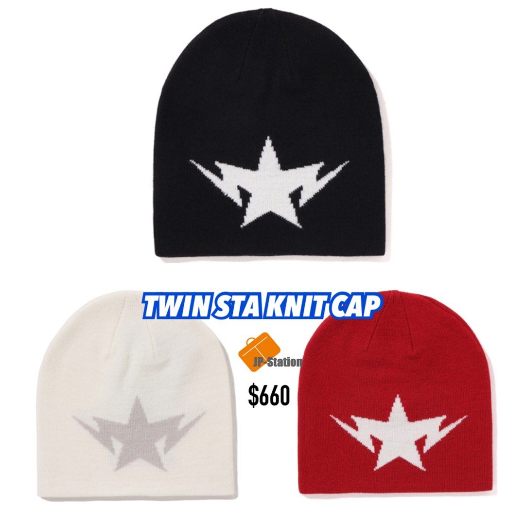 日本代購BAPE 🇯🇵 TWIN STA KNIT CAP 冷帽, 預購- Carousell