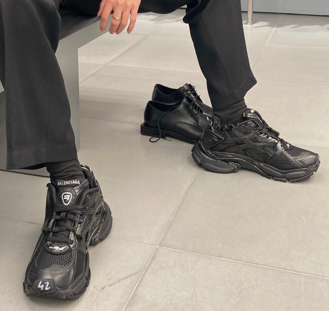 Authentic Balenciaga Runner Trainers In Black