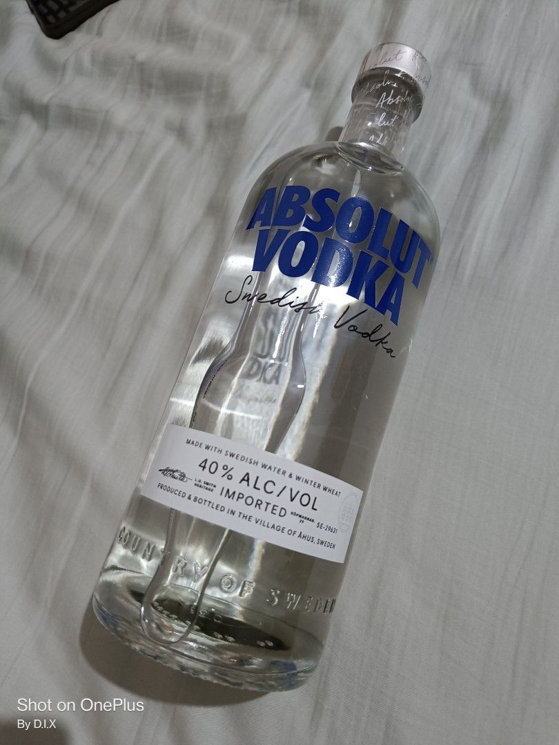 Absolut Vodka (1 litre), Food & Drinks, Beverages on Carousell